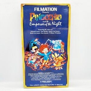 Vintage 1991 Pinocchio and the Emperor of the Night VHS Kids Film Animation